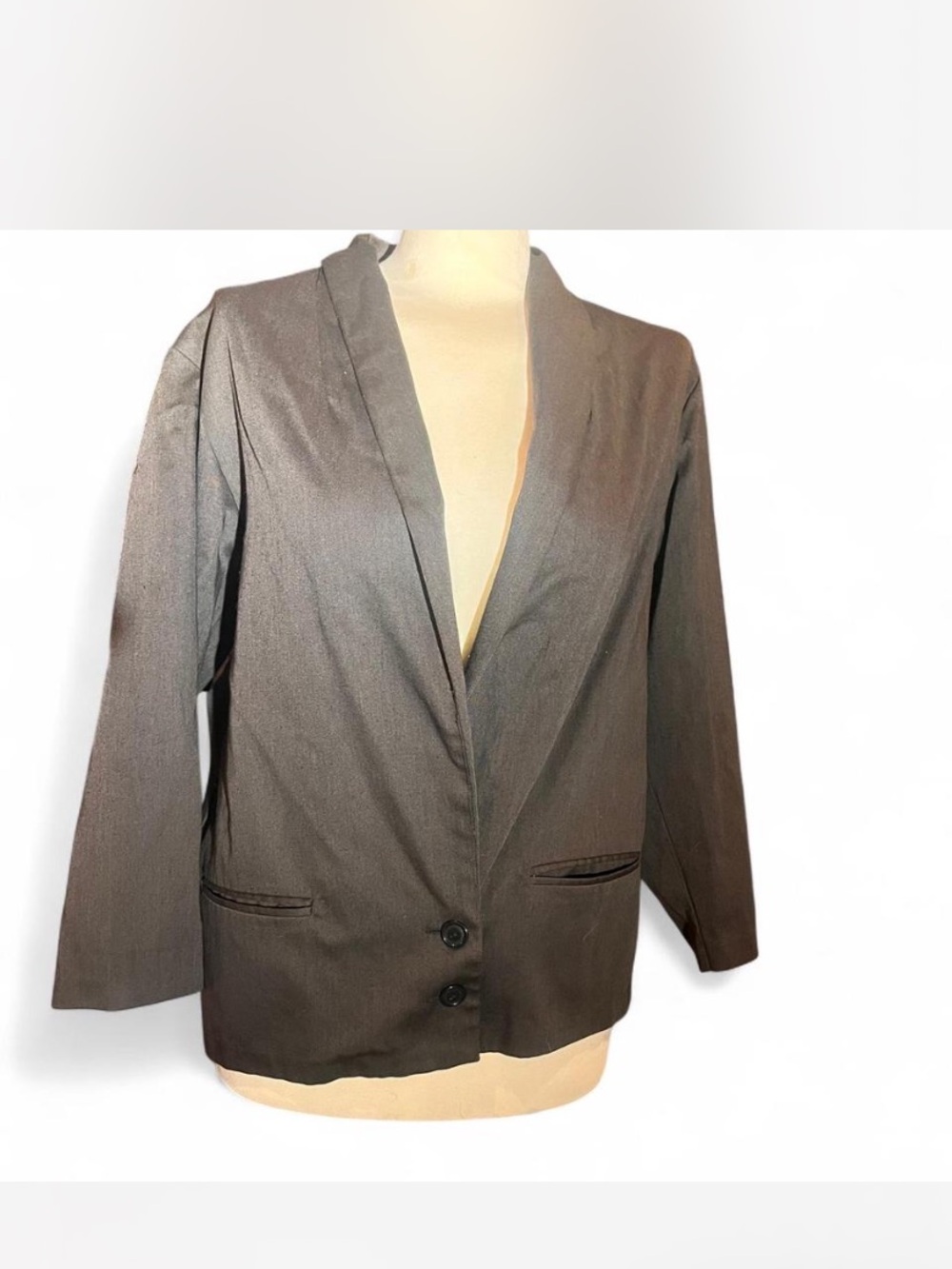 Classic Women's Brown Two-Button Blazer